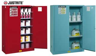 Takach Press Justrite Flammable Acid Storage Cabinets Safety